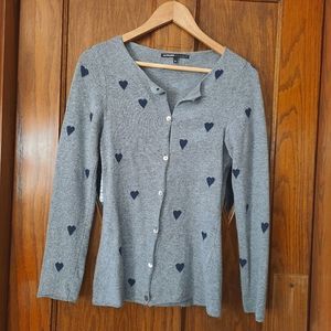 Anthropologie Le Phare De Le Baleine Cashmere Blend Heart Cardigan